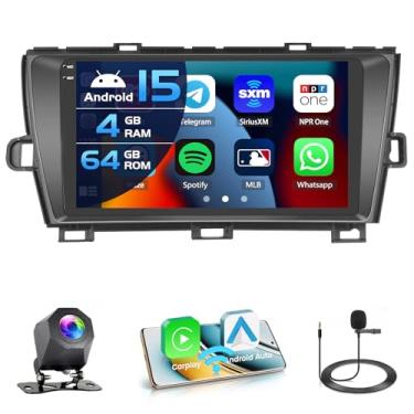Imagem de Inefala Câmera reserva 4G 64G para Toyota Prius 2010-2015, rádio CarPlay, 22.9 cm, tela sensível ao toque, para carro, Android 15, Android, automático, Bluetooth 5.0, GPS, WiFi, 15UI