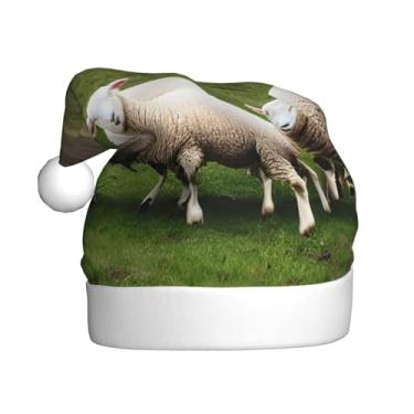 Imagem de Lambs And Sheep Print Christmas Hat For Adults Santa Hat Christmas Party Accessory Xmas Outdoor Party