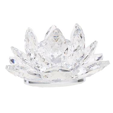 Imagem de Enfeite de flor de lótus de cristal da LOVIVER com grande decoração de mesa de casamento em casa, Transparent, as described, 1