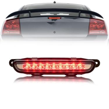 Imagem de QLLUYTR LLUYTR Terceira luz de freio para acessórios de carregador Dodge 2006-2010, montagem de luzes de freio traseiras de montagem alta para Dodge Charger 2006-2010, luzes traseiras à prova d'água