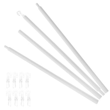 Imagem de HEALEEP 2 conjuntos de substituição de varinha cega de 116 cm de comprimento com 9 ganchos: varão longo vertical aberto para janelas cortina porta acessório abridor de persianas, peças