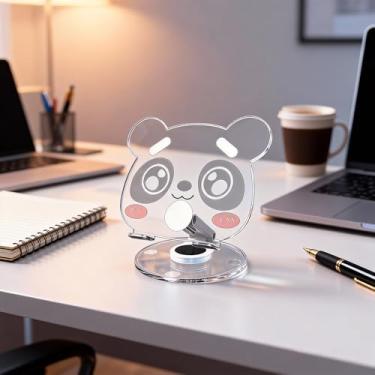 Imagem de Suporte giratório dobrável para tablet, suporte de mesa panda, suporte de mesa fofo para tablets e e-readers (branco)