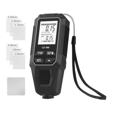 Imagem de shamjina Medidor de espessura de tinta para revestimento automotivo com detecção automática e display digital para paredes e drywall, Preto