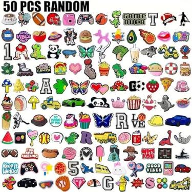 Imagem de 50 peças sortidas pingentes Crocs fofos, kit de decoração de calçados DIY, ótima ideia de presente de Natal/aniversário para crianças-ZXJ-HZ50