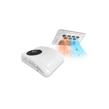 Imagem de Ar condicionado RV 24V com calor 8,5 K BTU unidade de ar condicionado universal RV Rooftop AC combo silencioso 2 em 1 aquecimento e resfriamento para caminhão, reboque, barco, motorhome, trailer