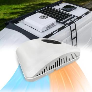Imagem de Ar condicionado de teto RV com calor de 24 volts, unidade CA de teto de trailer 12000BTU 24 V CA, van RV APU 24 volts ar condicionado para ambulância, caminhão, carrinhos de golfe, escavadeira