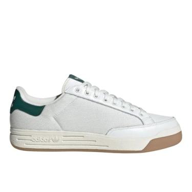 Imagem de adidas Tênis masculino Rod Laver com cadarço casual - branco, Multi, 4 Wide