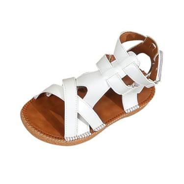 Imagem de Sandálias femininas primavera verão moda casual cor sólida versátil bico aberto aberto ao ar livre praia para uso diário, Branco, 38