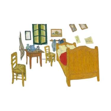 Imagem de Pintura Em Tela De Paisagem Do Mar Com Flores De Íris E Céu Estrelado 