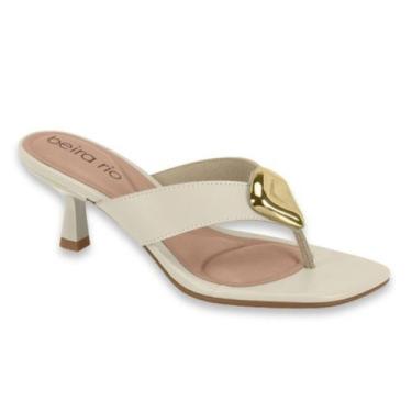 Imagem de Sandália Tamanco Feminino Beira Rio Salto Médio Taça Festa Casual Ref: