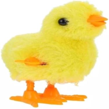 Imagem de Brinquedo pintinho de plastico, amarelo, para crianca, divertido, e novo, com corda, 20g, macio.