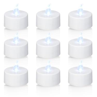 Imagem de KOABY Pacote com 12 luzes de chá com temporizador, liga automaticamente 6 horas e desliga 18 horas em ciclo de 24 horas automaticamente, luzes de chá cintilantes sem chamas operadas por bateria com