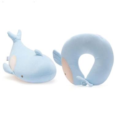 Imagem de Travesseiro Almofada Pescoço Viagem Bicho Animais (Baleia)