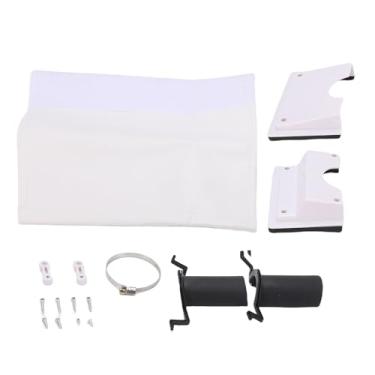 Imagem de Hilitand Kit de Cobertura de Conjunto de Linha de Penetração de Parede HVAC, Fácil de Instalar, Design de 2 Peças Com Juntas Macias Integradas, para Sistemas de Bomba de Calor de Ar (WHITE)