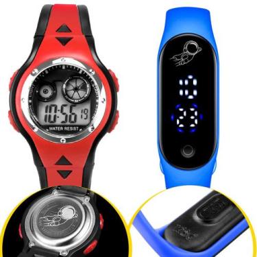 Imagem de Kit Relógio Infantil digital bracelete Kit 2 moda - Orizom