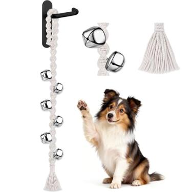 Imagem de COOYOO Sinos de cachorro para sair, campainha para cães de treinamento de penico de qualidade premium, sino de cachorro tecido à mão, sino ajustável para treinamento doméstico - 6 campainhas extra