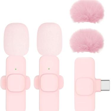 Imagem de Microfone de lapela sem fio compatível com iPhone iPad e dispositivos Android, gravador de áudio USB-C Plug and Play
