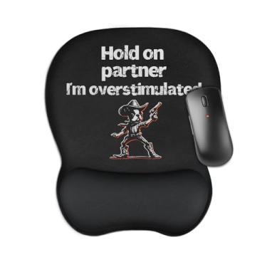 Imagem de Aganmi Mouse pad ergonômico engraçado com descanso de pulso para trabalho, base de borracha antiderrapante para alívio da dor, computador, laptop, material de escritório, acessórios de decoração de