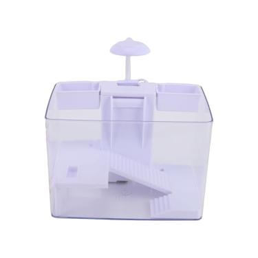 Imagem de Kit de tanque de tartaruga pequena, kit inicial de tartaruga de acrílico com lâmpada e filtro ajustáveis, aquário de plástico, para tartarugas, caranguejos, lagostim, pequenos répteis (com luz)