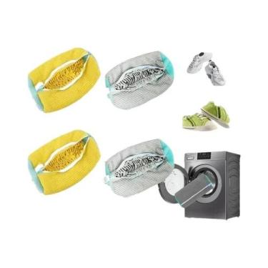 Imagem de Saco De Lavagem Para Tênis Para Máquina De Lavar, Saco Para Chinelos E