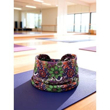 Imagem de Faixa de cabelo Boho Yoga elástica de algodão absorvente de suor para mulheres, treino, corrida, roupa casual