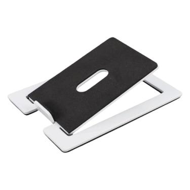 Imagem de Fockety Suporte de Alto-falante de Mesa, Risers de Alto-falante Com ângulo de Inclinação de 16 ° Com Almofadas Antivibração Reduzem a Ressonância, Suportes que Economizam Espaço para (Branco)