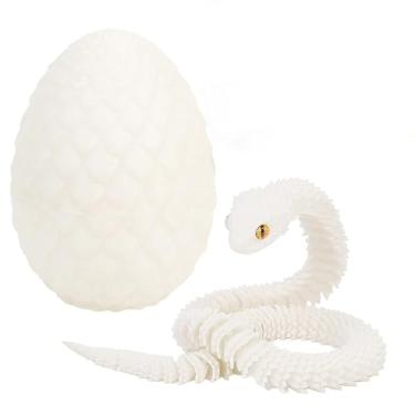 Imagem de nezababycos Cobra Impressa Em 3D Com Ovo, Dragão De Cristal, Brinquedos Fidget Dentro Um Mistério Articulado Articulações Flexíveis, Animais, Ovos Surpresa, Mesa Executiva Para Adultos, Decoração Es