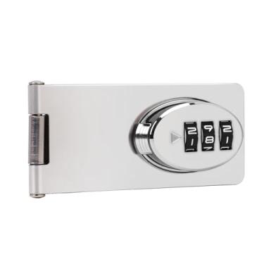 Imagem de ASHATA Fechadura de Porta de 3 Dígitos, Fechadura de Gabinete de Aço Inoxidável Sem Chave Com 2 Métodos de Instalação e 1000 Combinações de Senha, para Gaveta, Despensa, Portão de (1 unidade)