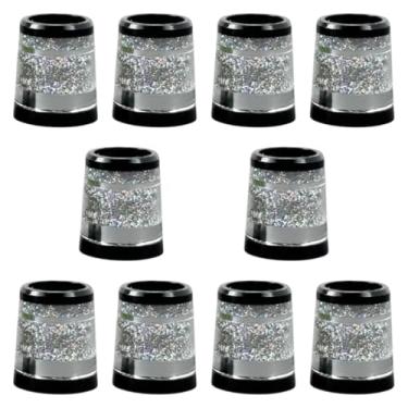 Imagem de oshhni Conjunto de 10 ponteiras para tacos de golfe, elegantes e portáteis, acessórios de substituição para montagem e prática, Argent