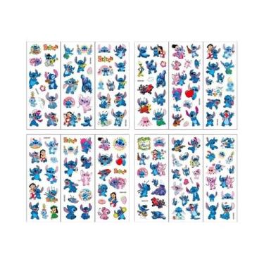 Imagem de Adesivos 3D Kawaii Disney Stitch 12PCS Brinquedos De Anime Cartoon Puf
