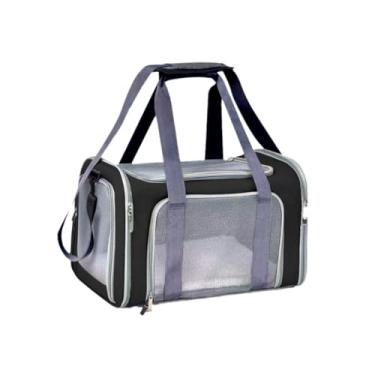 Imagem de Bolsa de Transporte para Cães e Gatos Tipo Mochila – Mala de Viagem Confortável para Pets Pequenos e Médios Aprovada para Avião(Preto)
