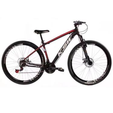 Imagem de BICICLETA ALUMÍNIO ARO 29 KSW 24V SHIMANO COM SUSPENSAO E FREIO A DISCO TAMANHO 21 VERMELHO E BRANCO-Unissex