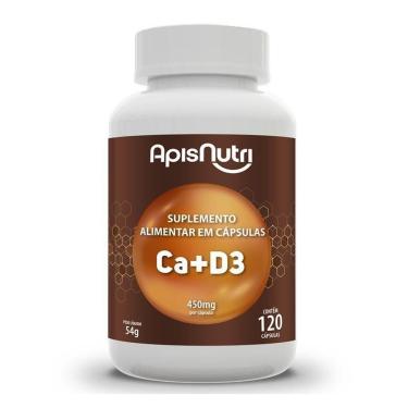 Imagem de Ca + D3 Cálcio e Vitamina D3 120 Cápsulas Apisnutri-Unissex