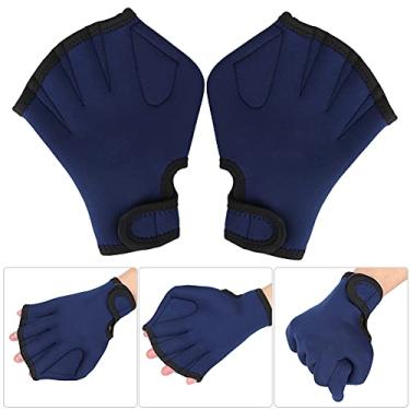Imagem de Adultos Crianças Luvas de Mergulho Luvas de Natação para Treinamento à Prova D'água, Neoprene Com Boa Costura para a Mulher (-marinho)