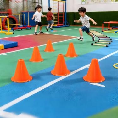 Imagem de SPYMINNPOO Cones de Obstáculo de Futebol para Equipamentos de Treinamento, Barril de Marca de Skate Durável para Esportes, Cor Brilhante, Adequado para Esportes Ao Ar Livre (#6)