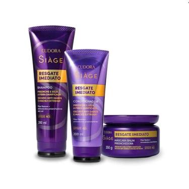 Imagem de Kit Siàge Resgate imediato Sh+Cond+Máscara 250g - EUDORA