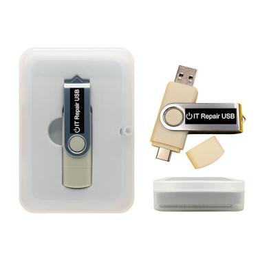 Imagem de Unidade flash USB inicializável para reparo de TI de computador – kit de ferramentas antivírus, recuperação de dados e reposição de senha para PCs Windows – corrige problemas de inicialização