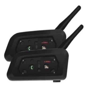 Imagem de Par Intercomunicador V6 Pro Moto Capacete Radio Bluetooth