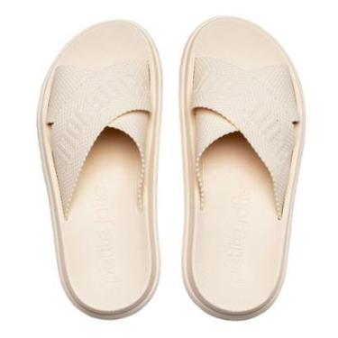 Imagem de Chinelo Slide Feminino Petite Jolie Flatform Bege-Feminino