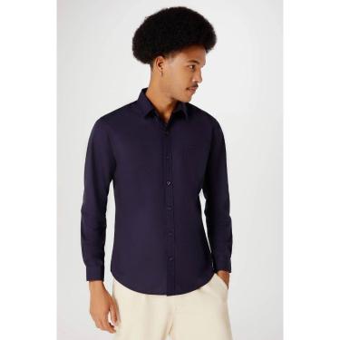 Imagem de Camisa Hering Básica Masculina Mangas Longas Em Tecido-Masculino