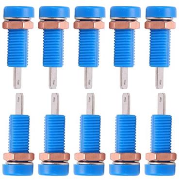 Imagem de WALFRONT Poste de Ligação de Soquete de Banana, 10 Peças de Adaptador de Montagem Em Painel ABS de Latão para Instrumentos Eletrônicos, Conector de 4 Mm Com Alta Condutividade para Equipamento de
