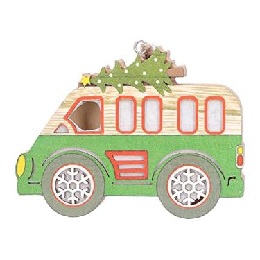 Imagem de Ainoli árvore de natal pingente fino acabamento cores ricas bonito aparência design pendurado ornamentos de carro de madeira para decoração