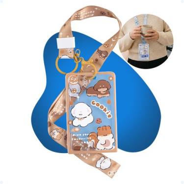 Imagem de Protetor Porta Bilhete Único Crachá Transparente Cordão Fofo - Hxt, Ma