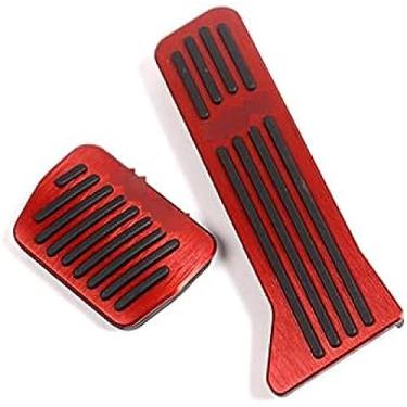 Imagem de Capa de pedal, para Mazda 3 BM Axela 2014-2018, liga de alumínio, acelerador de pedal de carro, acessórios de freio de combustível, vermelho