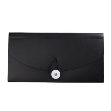 Imagem de Organizador de arquivos com 13 bolsos organizador de bilhetes de cartão material de escritório B6 PP pasta de arquivos bolsa de documentos arquivo de recibo expansível carteira pasta de notas material