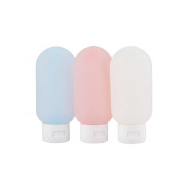 Imagem de Kit Viagem Completo 3 Frascos Reutilizáveis de Plástico 60ml Portátil para Shampoo Condicionador Creme Sabonete Líquido Leve e Compacto para Academia e Avião