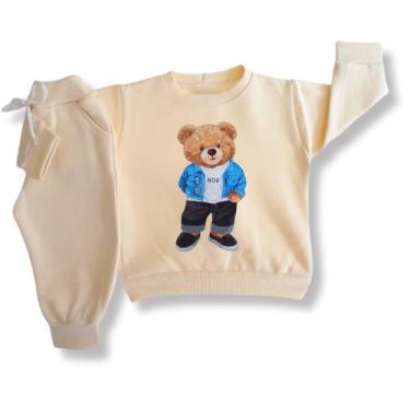 Imagem de Conjunto Infantil de Moletom Flanelado Bebê Unissex - Timiliki Baby We