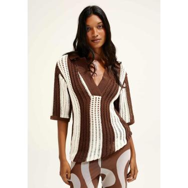 Imagem de Camisa Polo Hering + Cosmo Oversized Em Tricô Feminina-Feminino