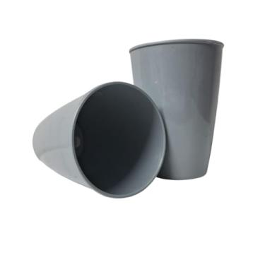 Imagem de Kit Copos Plásticos Reutilizáveis 350ml Econômicos | Copo Colorido para Festas, Churrasco e Eventos(20,CINZA)