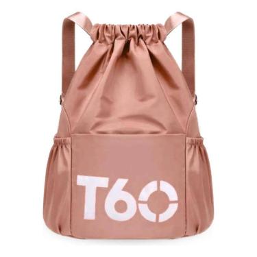Imagem de Bolsa Mochila Esportiva Academia Treino Fitness Saco T Rosé